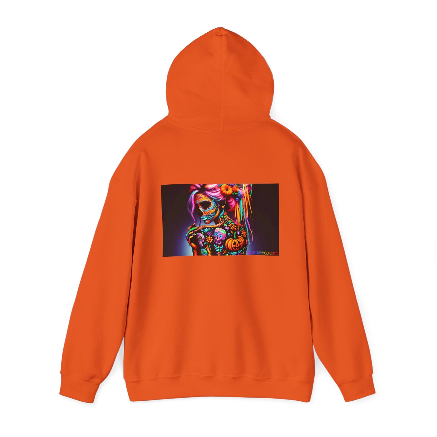 Hooded Sweatshirt UNBARKED! Halloween Collection - Sexy Vibrant Día de Muertos Tattoo Hoodie Unisex Heavy Blend™